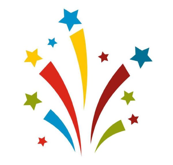 Цветной салют для вырезания