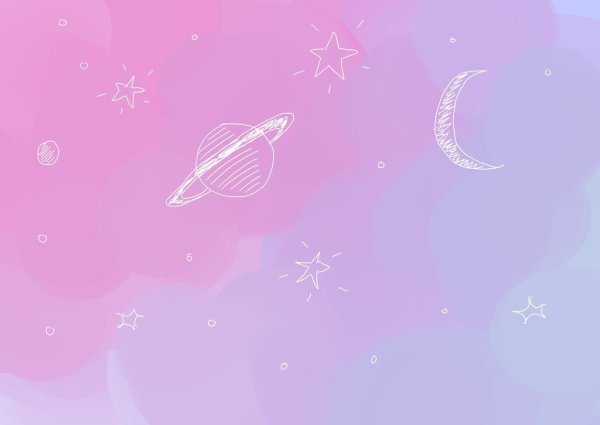 Звездное небо розовое