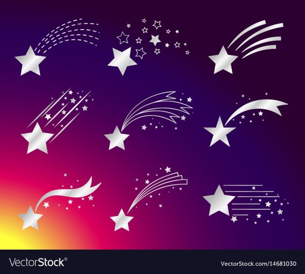 Комета звезда с хвостом вектор