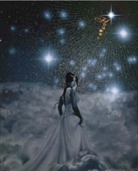 Девушка среди звезд