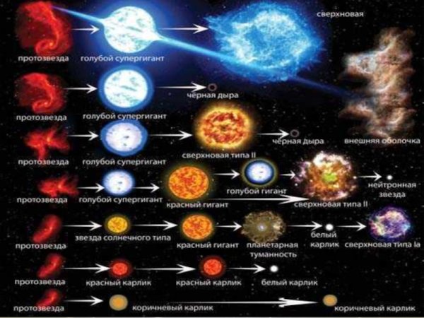 Эволюция взрыв сверхновой звезды