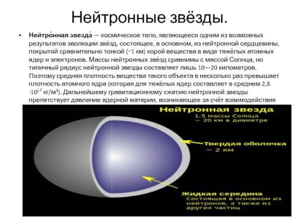 Пульсары и нейтронные звезды характеристика