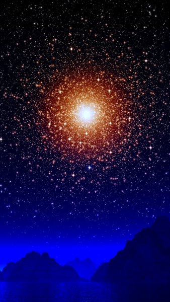 Деревья на фоне ночного неба