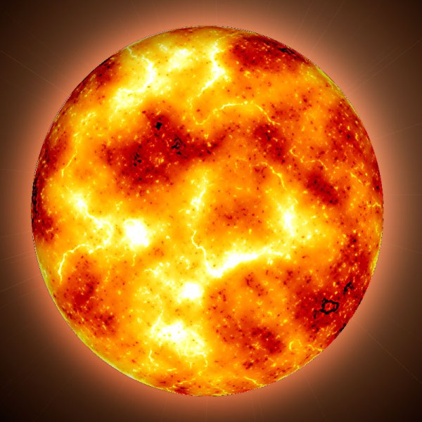 Солнце вид из космоса