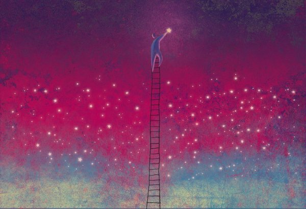 Человек зажигает звезды