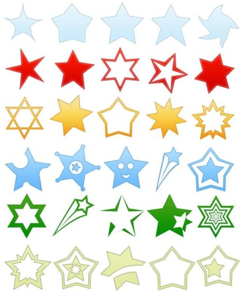 Трафарет звезды