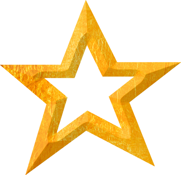 Золотые звезды на прозрачном фоне