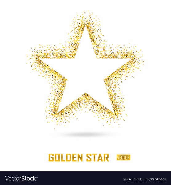 Золотая пятиконечная звезда