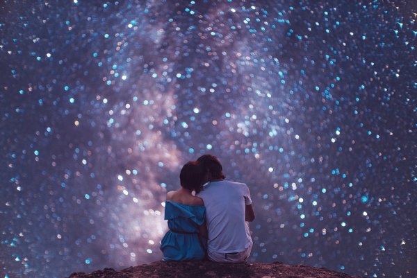 Звездное небо поцелуй