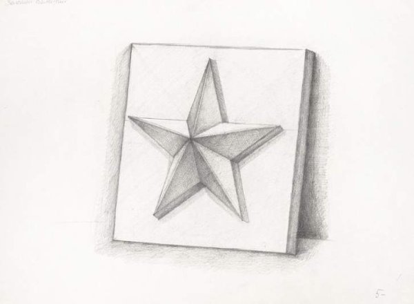 Гипсовая розетка для рисования звезда