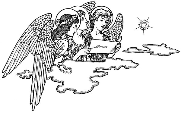 Картинки для выжигания ангел