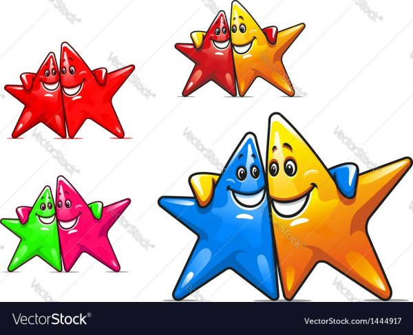 Нарисовать весёлые звёзды