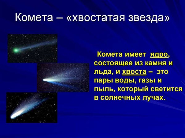 "Звезда", "Комета", "Метеор", "метеорит"
