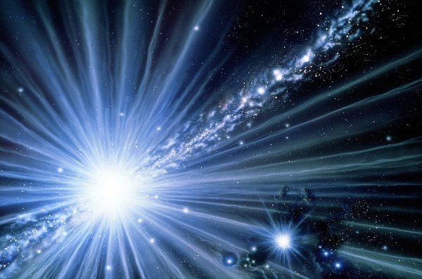 Солнечные лучи в космосе