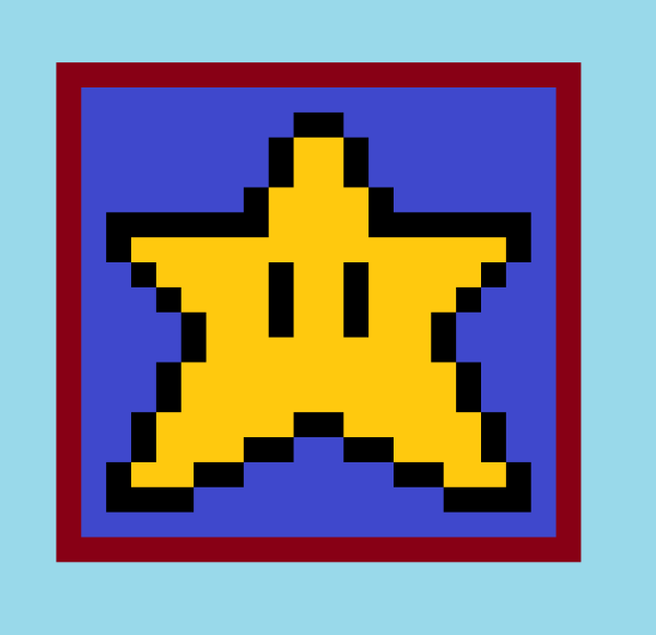 Пиксельная звезда из Марио
