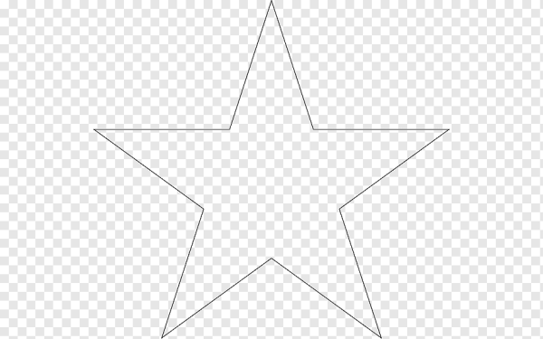 Звезда контур без фона