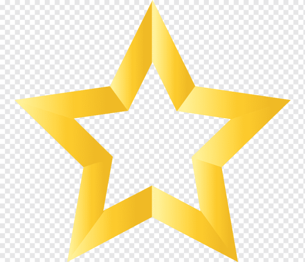 Желтая пятиконечная звезда