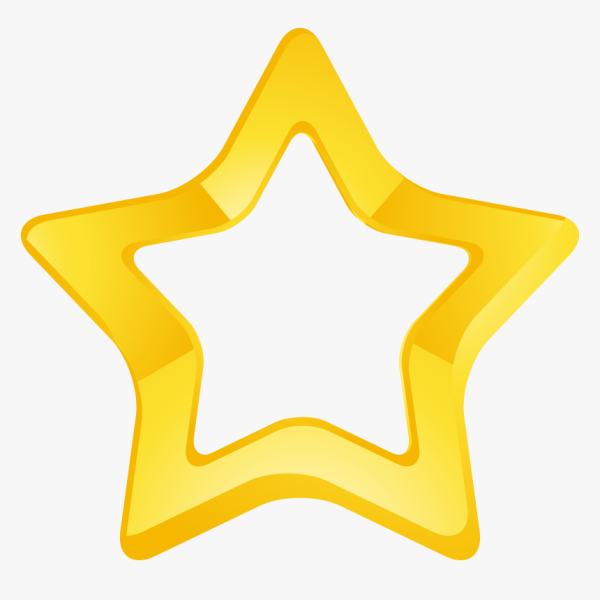 Пятиконечная звезда черно белая