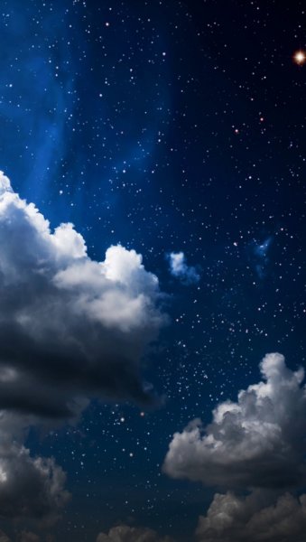 Ночное небо с луной