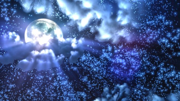 Звездное небо с облаками