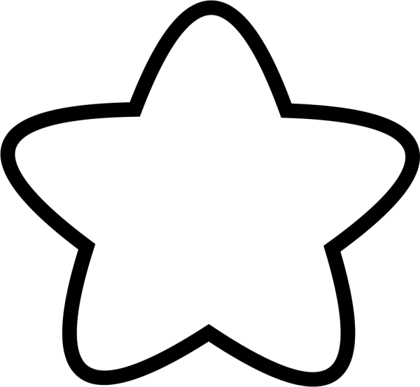 Звезда контурный рисунок