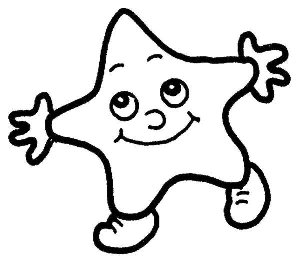 Звёздочки картинки для детей раскраски