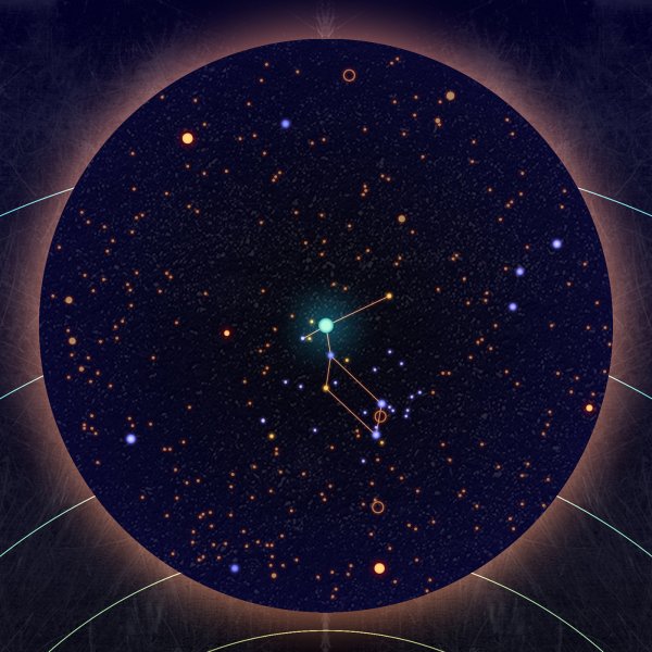 Звезда Вега в созвездии Лиры