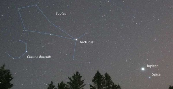 Арктур звезда в созвездии Волопаса