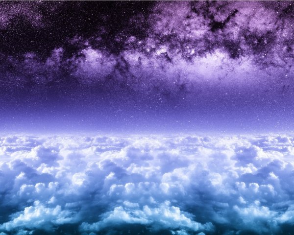 Ночное небо с луной