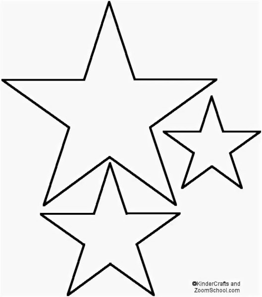 Трафарет для вырезания звезд