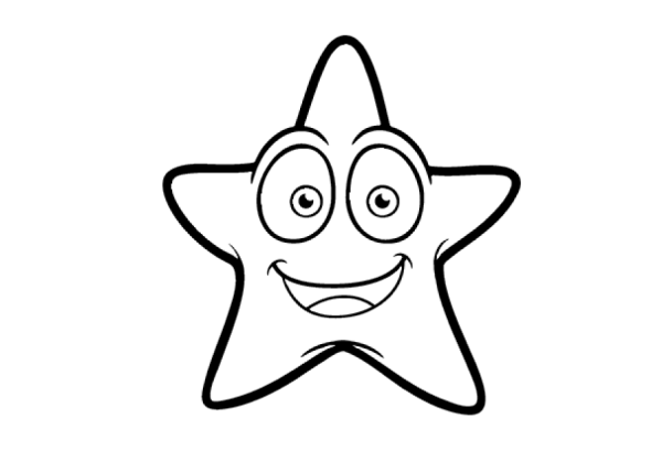 Морская звезда трафарет