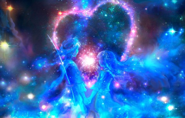 Сердечко на фоне космоса