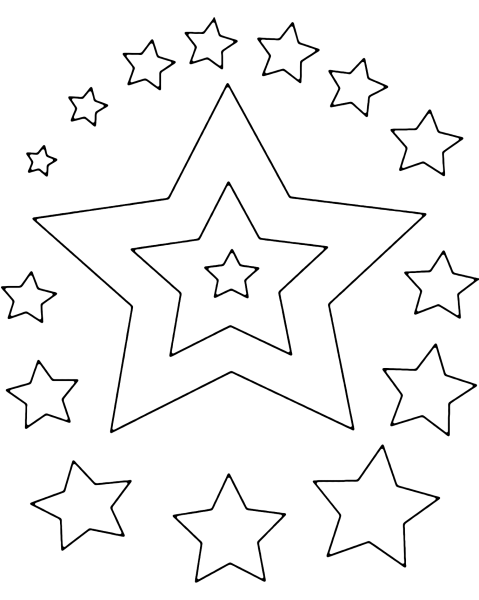 Звезда раскраска