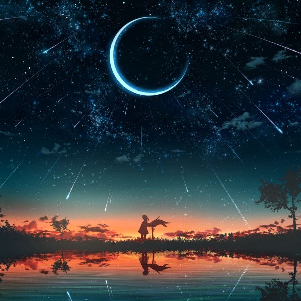 Ночь Луна звезды