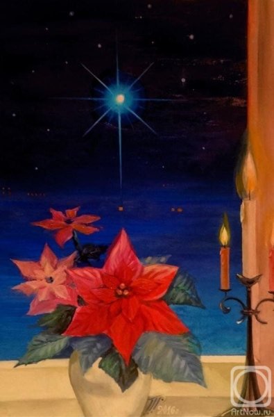 Рождественская звезда живопись