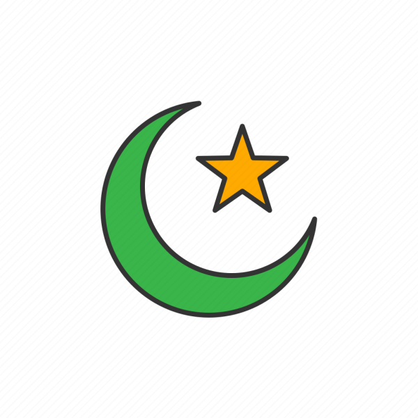 Мусульманский знак полумесяц и звезда символ