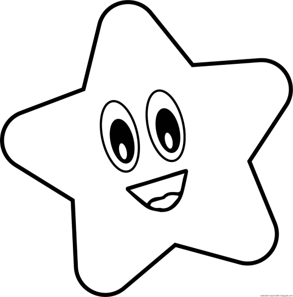 Звезда раскраска для детей