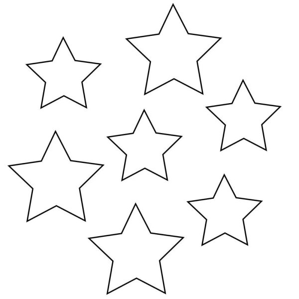 Звездочка на елку трафарет