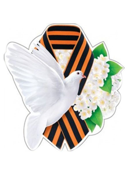 Голубь с георгиевской лентой