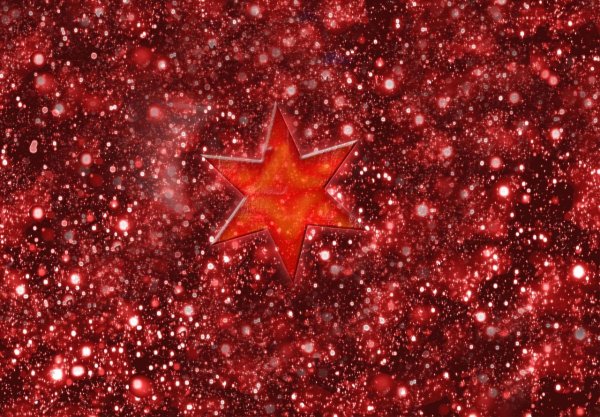 Красные звёзды в космосе