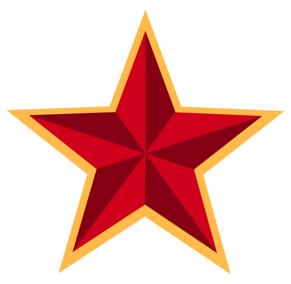 Красная звезда на прозрачном фоне