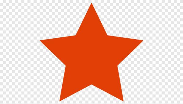 Звезда оранжевого цвета