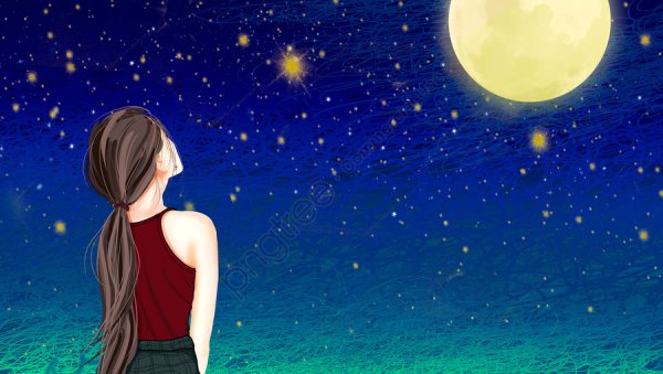 Девушка ночь звезды