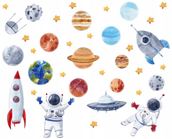 Эмблемы на тему космос для детей