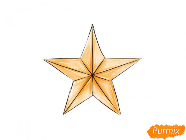 Звезда на 9 мая рисунок карандашом