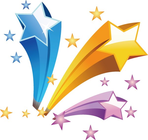 Звезды на прозрачном фоне