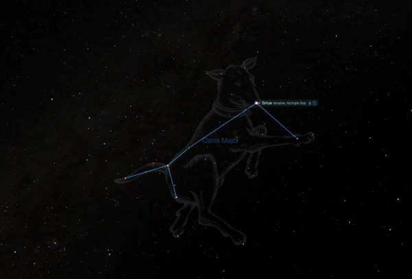 Созвездие большого пса Сириус