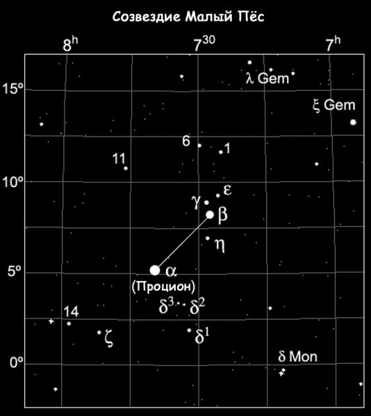 Процион Созвездие малого пса