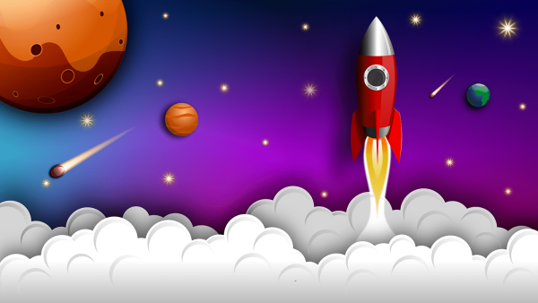 Ракета в космосе