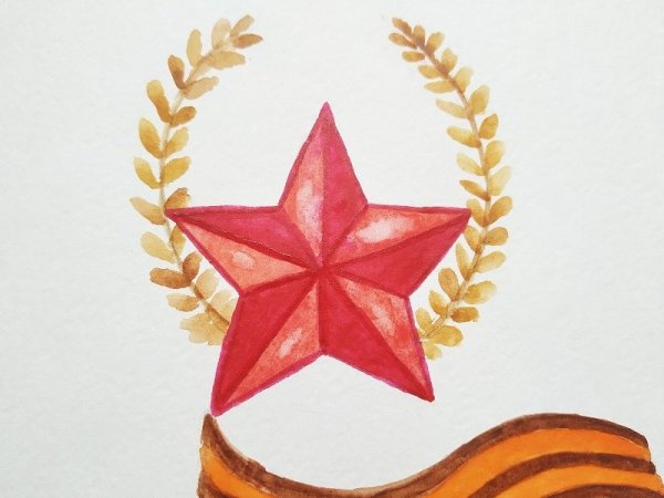 Звезда на 9 мая рисунок